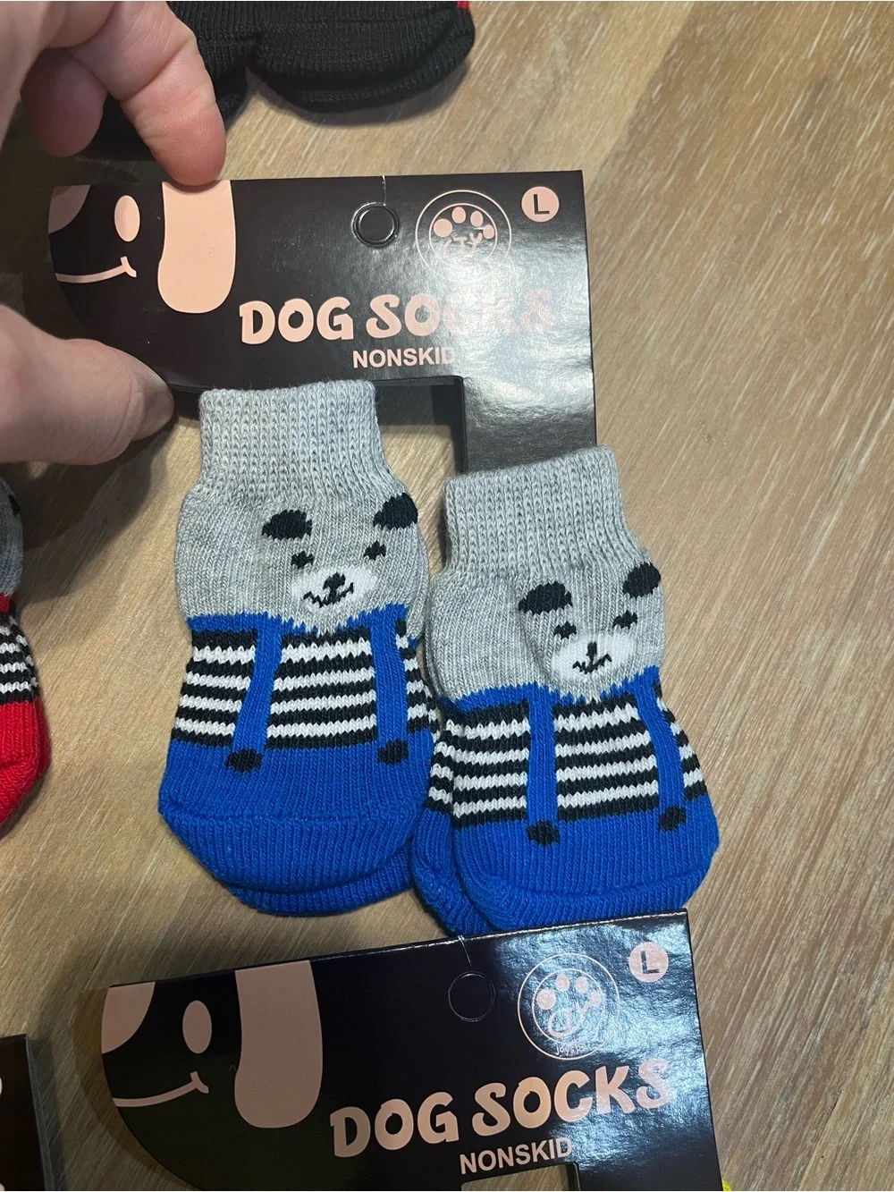 Joys Pet set of 6 Assorted Cute Dog Socks size LARGE